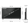 Sharp | 43HP5265E | 43 | Smart TV | Google TV | HD | Black