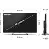 Sharp | 43HP6265E | 43 | Smart TV | Google TV | UHD | Black