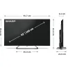 Sharp | 43HP6265E | 43 | Smart TV | Google TV | UHD | Black