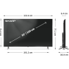 Sharp | 55HP5265E | 55 | Smart TV | Google TV | UHD | Black