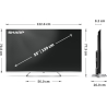 Sharp 4K Ultra HD QLED MiniLED TV | 55JP7265E | 55 | Google TV | UHD