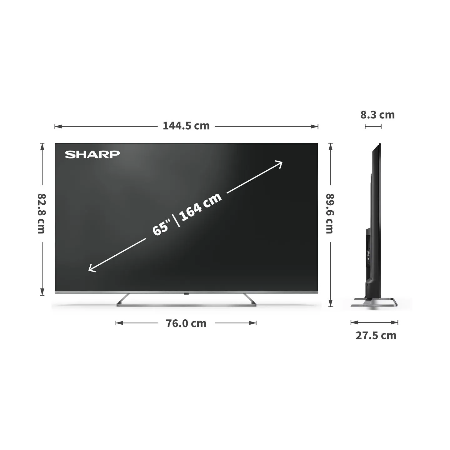 Sharp 4K Ultra HD QLED MiniLED TV | 65JP7265E | 55 | Smart TV | Google TV | UHD