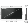 Sharp 4K Ultra HD QLED MiniLED TV | 65JP7265E | 55 | Smart TV | Google TV | UHD