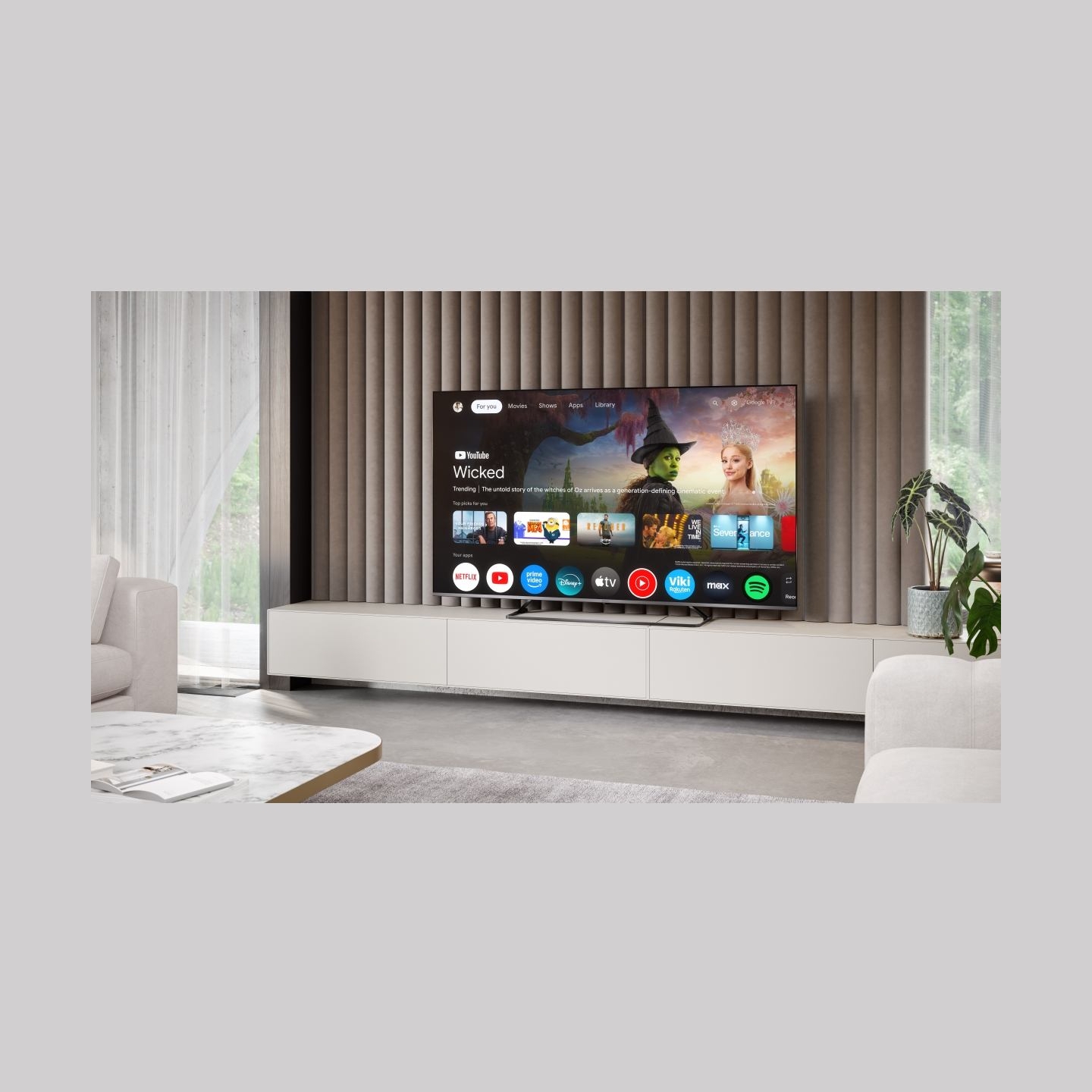 Sharp 4K Ultra HD QLED MiniLED TV | 65JP7265E | 55 | Smart TV | Google TV | UHD