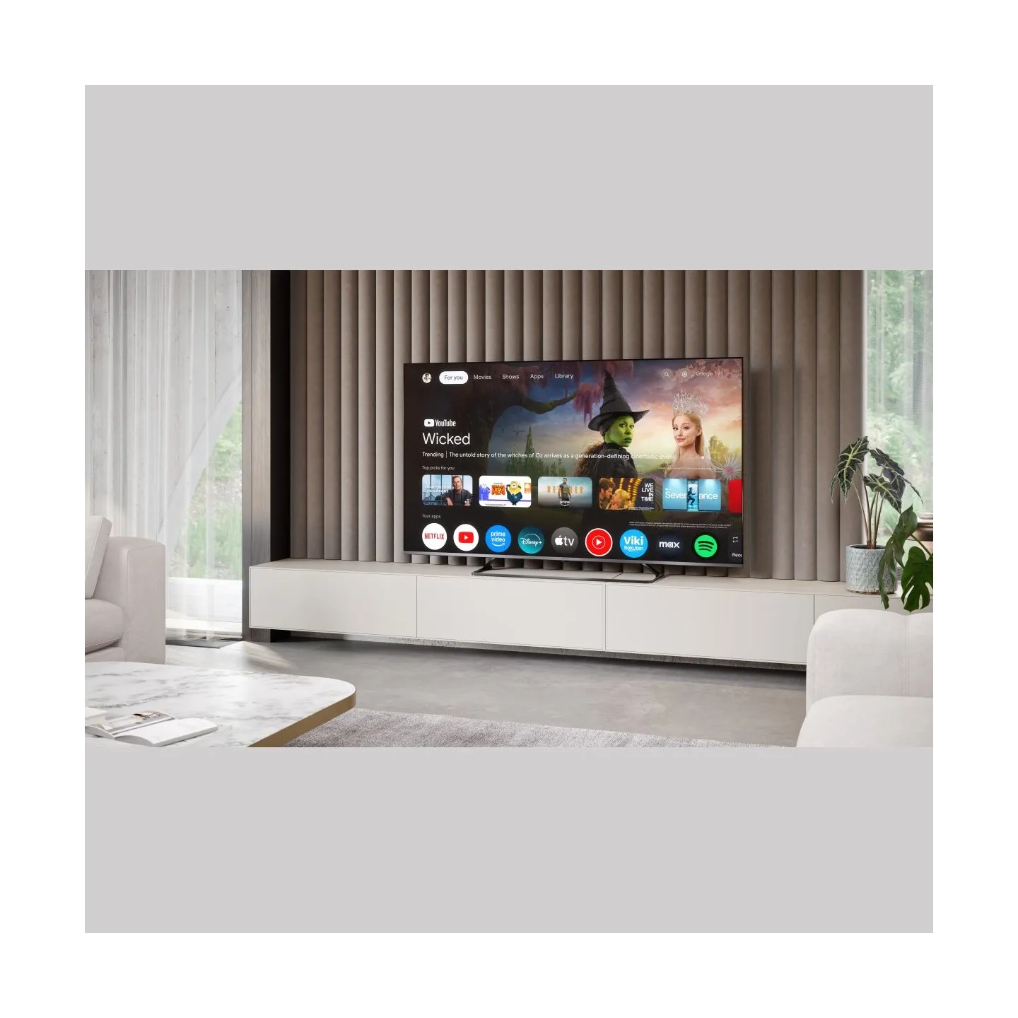 Sharp 4K Ultra HD QLED MiniLED TV | 65JP7265E | 55 | Smart TV | Google TV | UHD