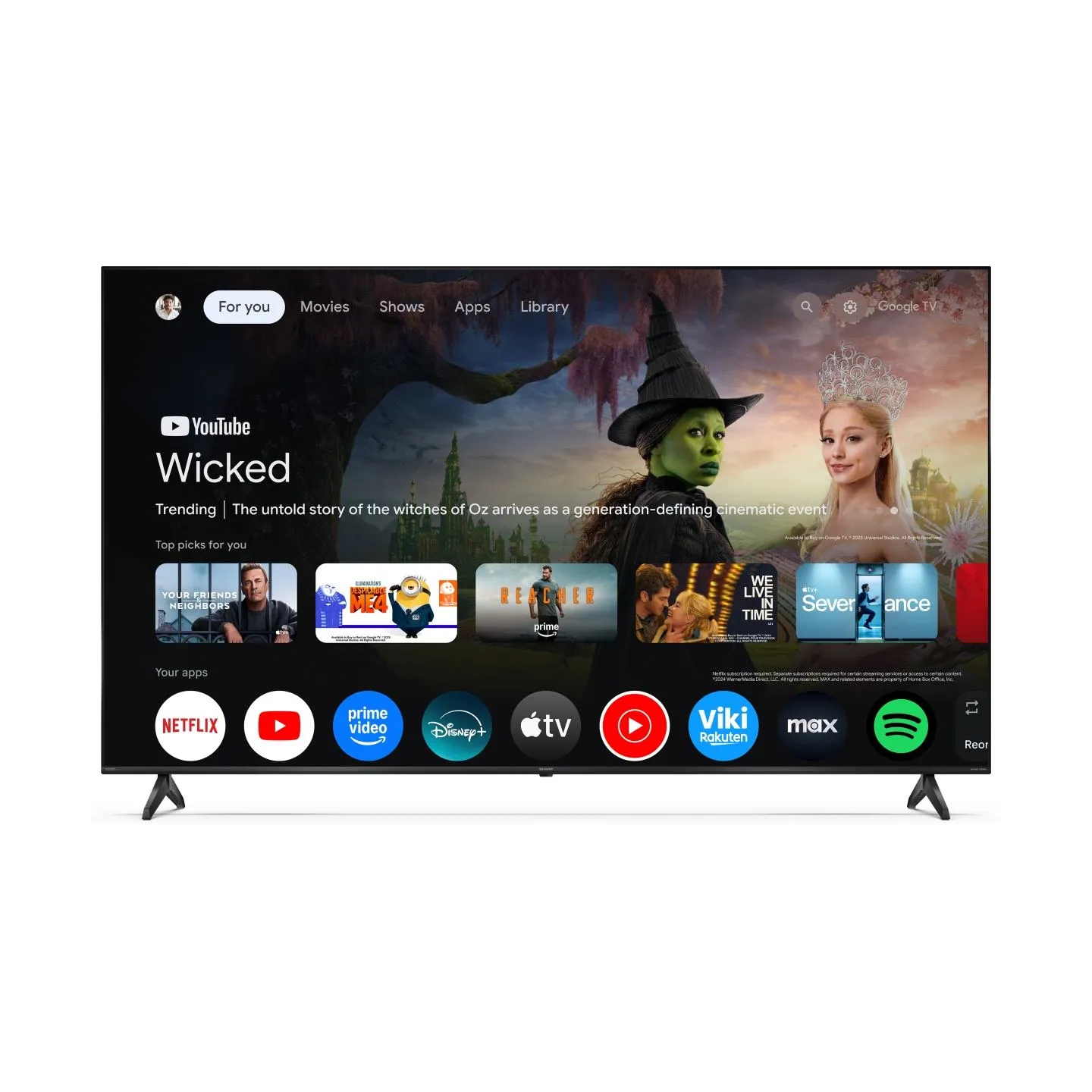 Sharp 4K TV | 85HP5265E | 85 | Smart TV | UHD | Google TV