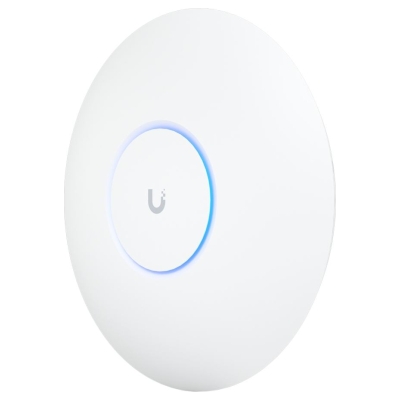Ubiquiti U6 Pro; WiFi 6; 6 spatial streams; 140 m² (1,500 ft²) coverage; 350+ connected devices; Powered using PoE; GbE uplink.