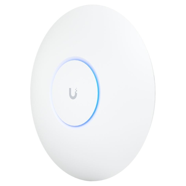Ubiquiti U6 Pro; WiFi 6; 6 spatial streams; 140 m² (1,500 ft²) coverage; 350+ connected devices; Powered using PoE; GbE uplink.