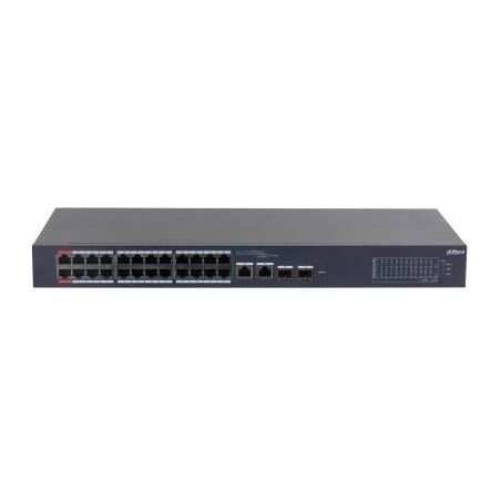 Dahua Switch|DAHUA|CS4226-24ET-240|Desktop/pedestal|Rack 1U|24x10Base-T / 100Base-TX|2x10/100/1000BASE-T/SFP combo|2|26|PoE port