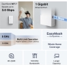 Tp-Link BE3600 Dual-Band Wi-Fi 7 Range Extender | RE220BE | 802.11ax | 1000 Mbit/s | Ethernet LAN (RJ-45) ports 1 | MU-MiMO No |