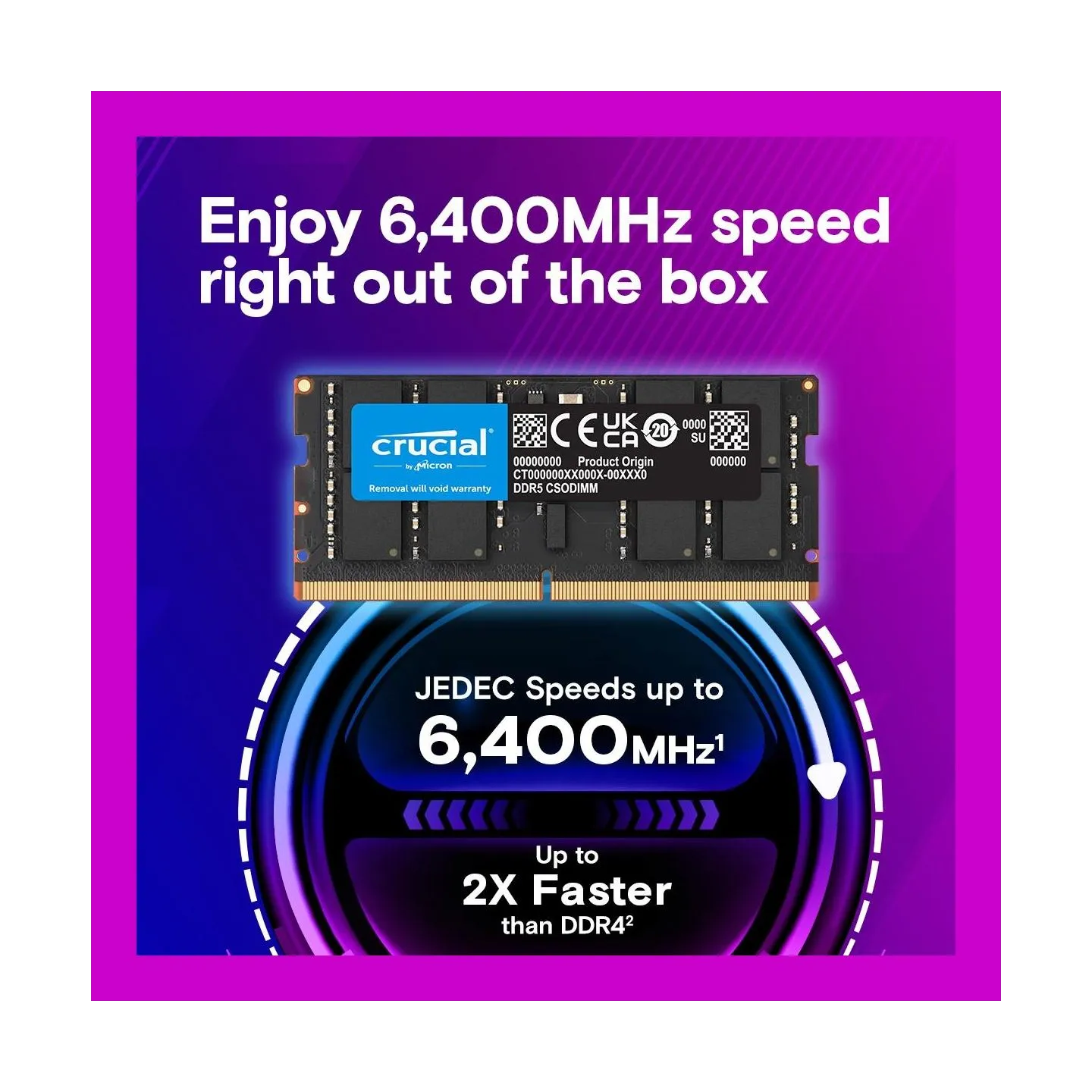 Crucial MEMORY DIMM PRO 32GB DDR5-6400/CT32G64C52CS5 CRUCIAL