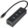 Axagon HUE-S2C 4x USB3.0 Charging Hub, MicroUSB Charging Connector, Type-C