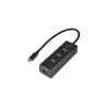 Axagon HUE-S2C 4x USB3.0 Charging Hub, MicroUSB Charging Connector, Type-C