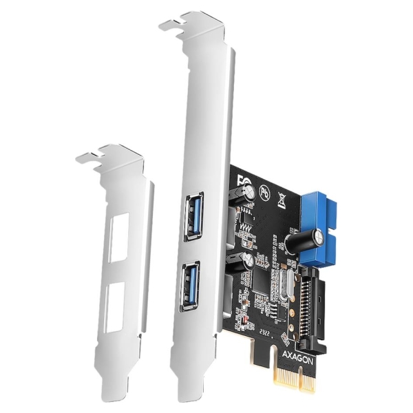 Axagon PCEU-232RS PCIe card - 2+2x USB 5Gbps port, SATA power, Renesas PD720201, SP & LP