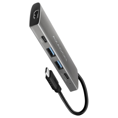 Axagon HMC-5G2 2x USB-A + 2x USB-C + HDMI, USB-C 3.2 Gen 2 10Gbps hub, PD 60W, 13cm USB-C cable