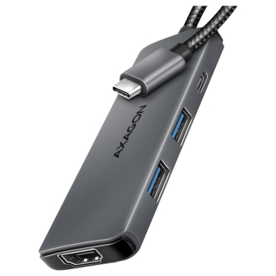 Axagon HMC-5H8K USB 5Gbps hub, 2x USB-A, USB-C, HDMI 8k/30Hz, PD 100W,