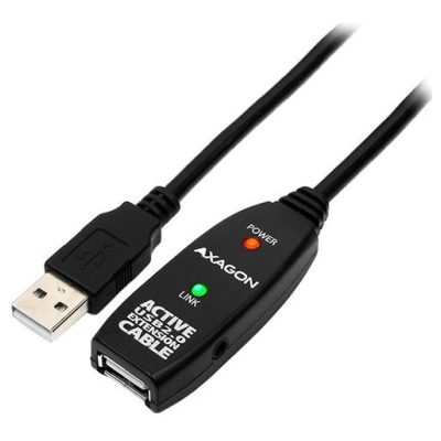 Axagon Active extension USB 2.0 A-M> A-F cable, 5 m long. Power supply option.