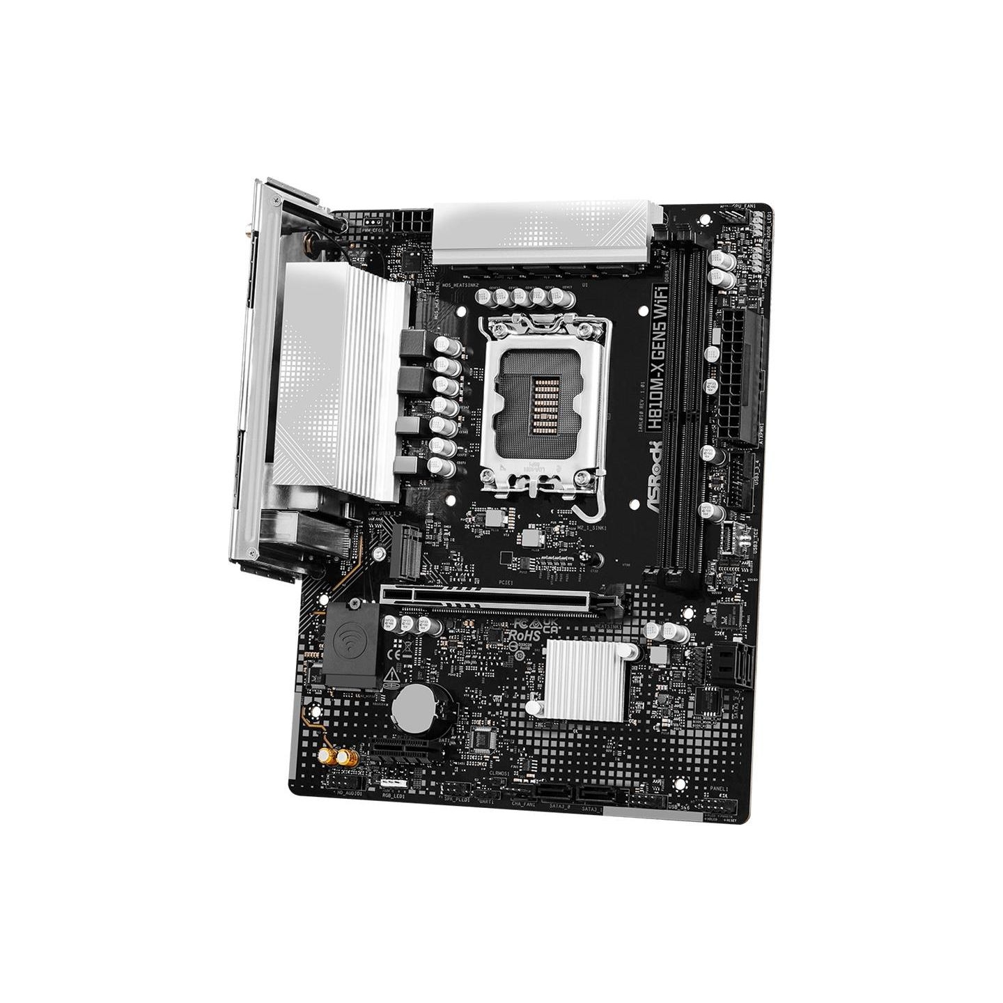 Asrock Mainboard|ASROCK|LGA 1851 (Socket V1)|RAM DDR5-SDRAM|2xSlots|H810M-XGEN5WIFI