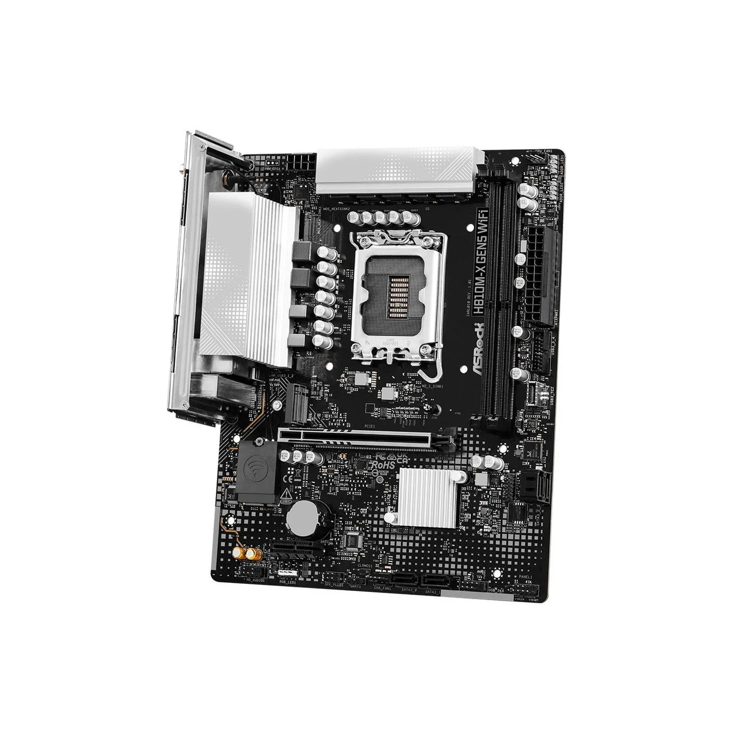 Asrock Mainboard|ASROCK|LGA 1851 (Socket V1)|RAM DDR5-SDRAM|2xSlots|H810M-XGEN5WIFI