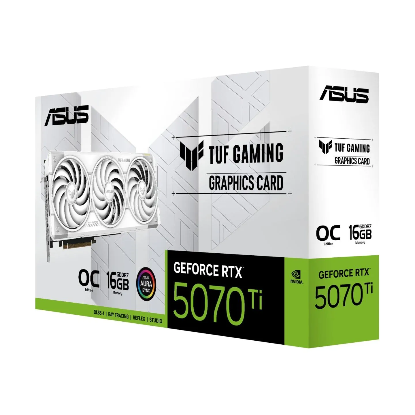 Asus Graphics Card|ASUS|NVIDIA|GeForce RTX 5070 Ti|16 GB|GDDR7|256 bit|PCI Express 5.0|Active|RTX5070TI-O16G-WHITE-GAM