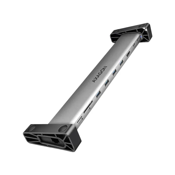 Axagon HMC-10HLS, USB 5Gbps hub, 4x USB-A, HDMI 4K/60Hz, RJ-45, SD/microSD, PD 100W, 25cm USB-C cable