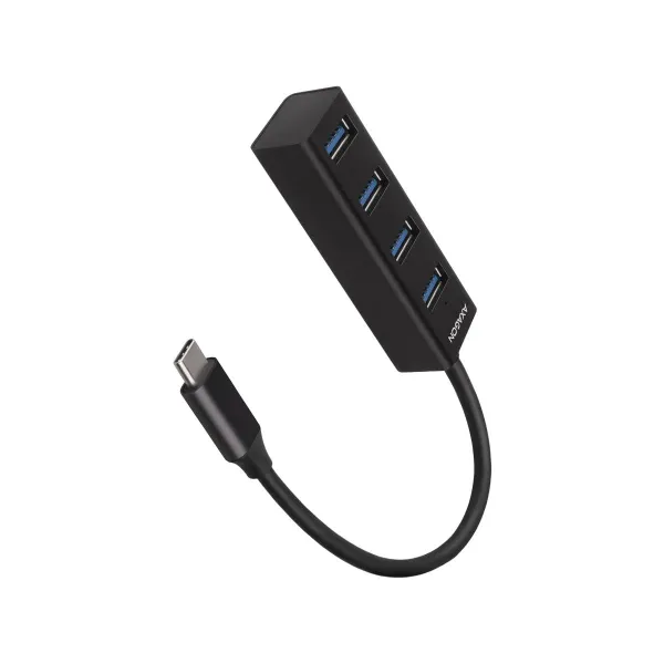 Axagon HUE-M1C 4x USB3.2 Gen 1 MINI hub, metal, 20cm USB-C cable