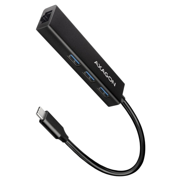 Axagon HMC-GL3A SUPERSPEED USB-C HUB + GIGABIT LAN