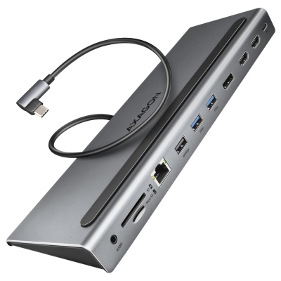 Axagon Multiport USB-C 5Gbps TRIPLE 4K DISPLAY hub HMC-4KX3