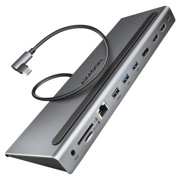 Axagon Multiport USB-C 5Gbps TRIPLE 4K DISPLAY hub HMC-4KX3