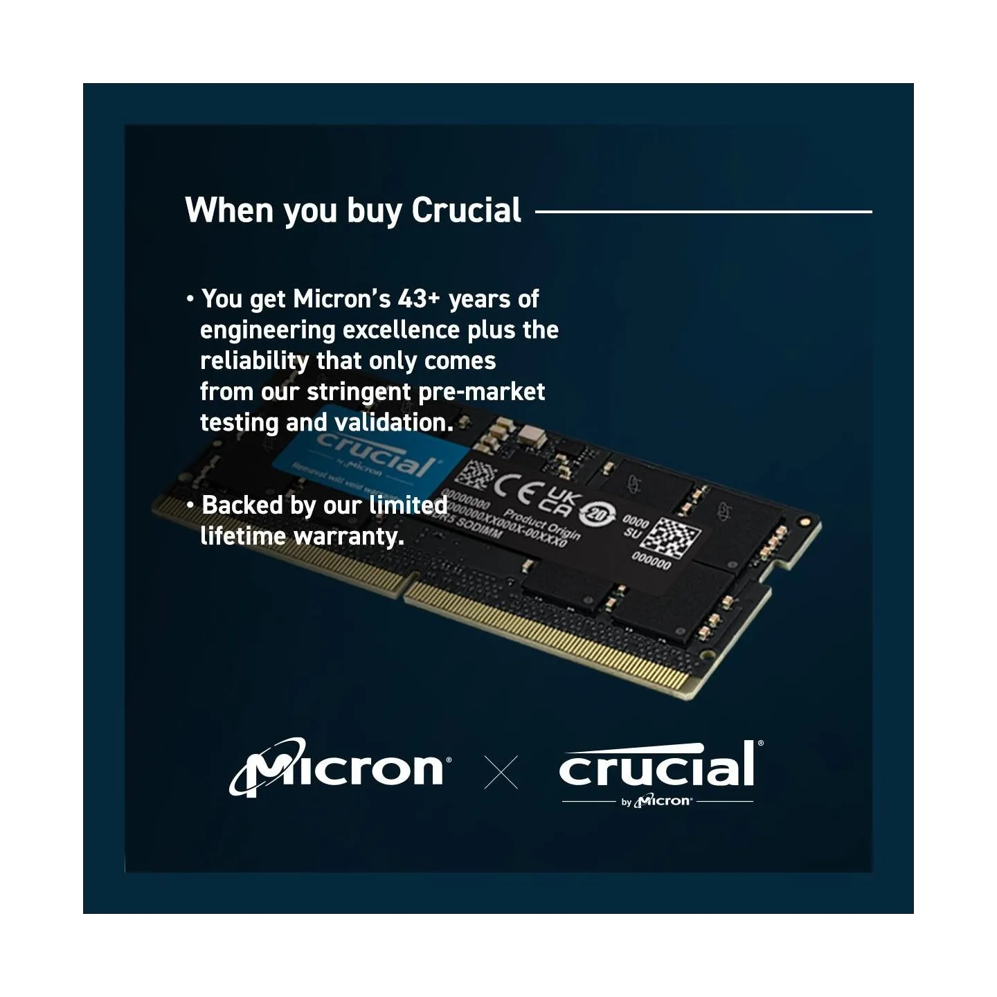 Crucial Notebook memory DDR5 SODIMM 96GB(2*48) /5600 CL46 (16Gbit)
