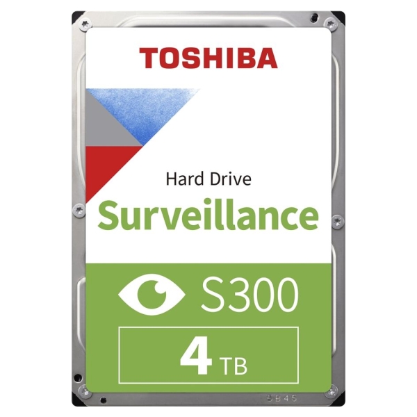 Toshiba HDD Video Surveillance TOSHIBA S300 4TB SMR, 3.5'', 256MB, 5400RPM, SATA, TBW: 180