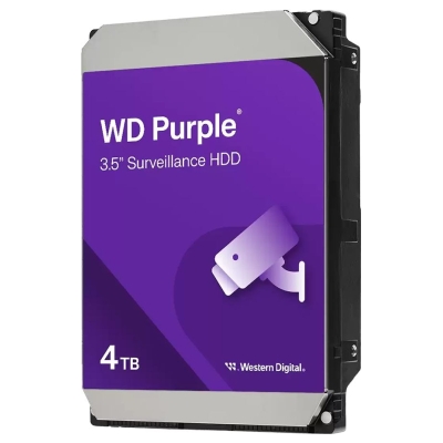 WD Purple 4TB CMR, 3.5'', 128MB, SATA 6Gbps