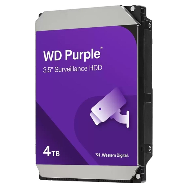 WD Purple 4TB CMR, 3.5'', 128MB, SATA 6Gbps