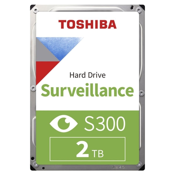 Toshiba HDD Video Surveillance TOSHIBA S300 2TB SMR, 3.5'', 128MB, 5400RPM, SATA, TBW: 180