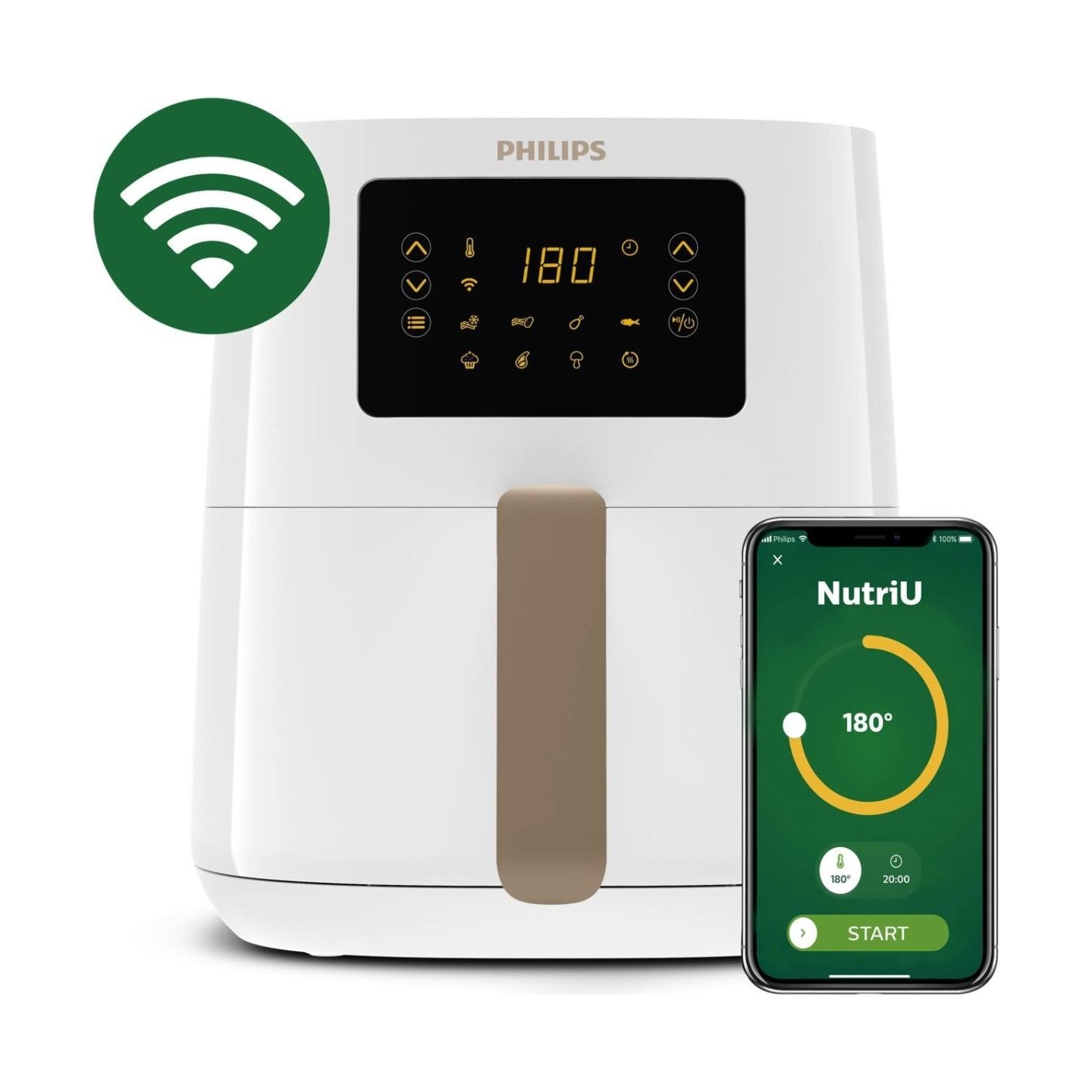 Philips 5000 series Airfryer Connected HD9255/30, 800 g, 4,1 l / HD9255/30