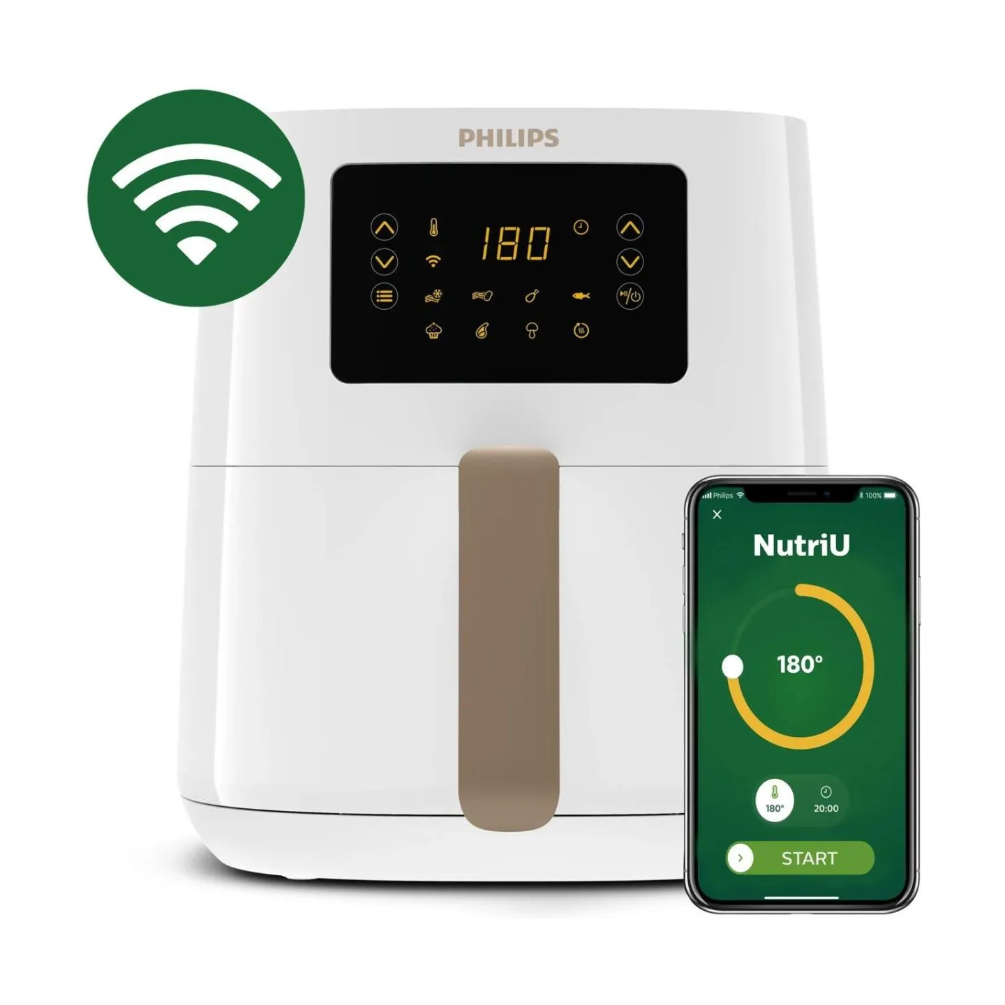 Philips 5000 series Airfryer Connected HD9255/30, 800 g, 4,1 l / HD9255/30
