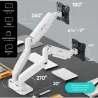 Onkron MONITOR ACC DESK MOUNT/13-32" BLK/WHT G160-BW ONKRON