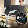 Onkron MONITOR ACC DESK MOUNT/13-32" BLK/WHT G160-BW ONKRON