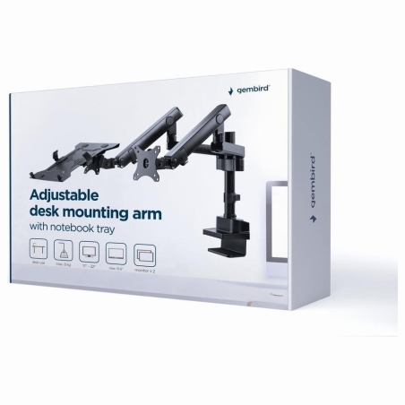 Gembird Desk mounted adjustable monitor