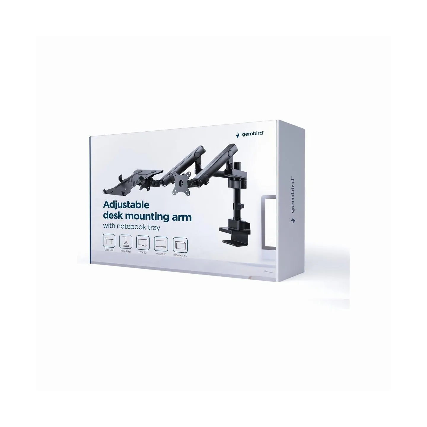 Gembird Mounting arm monitor 32 notebook 15.6