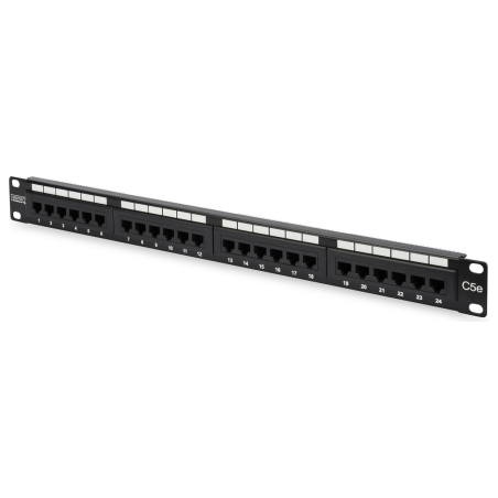 Digitus | Patch Panel | DN-91524U | Category: CAT 5e; Ports: 24 x RJ45; Retention strength: 7.7 kg; Insertion force: 30N max | 4