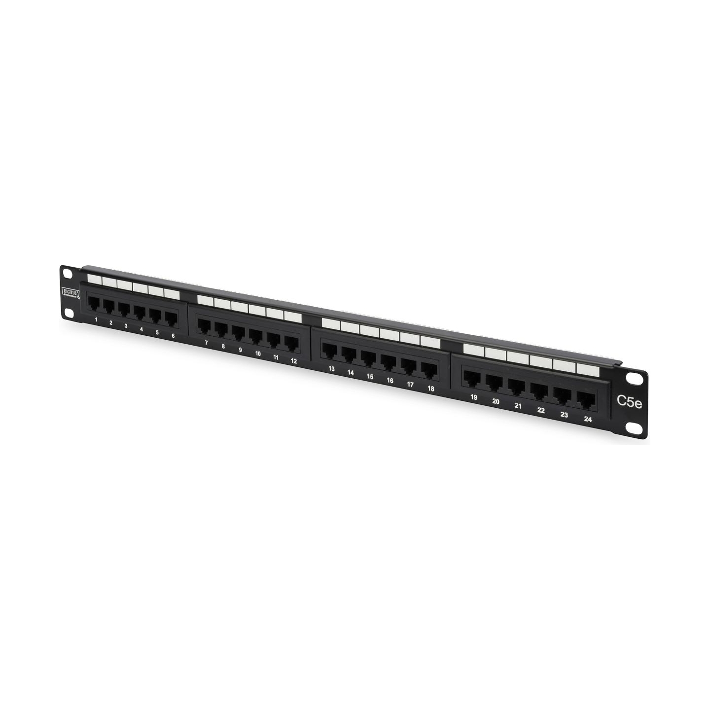 Digitus | Patch Panel | DN-91524U | Category: CAT 5e; Ports: 24 x RJ45; Retention strength: 7.7 kg; Insertion force: 30N max | 4