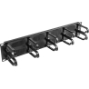 Lanberg 19" cable management brush panel 10 rings - type B 2U | AK-1204-B | Black