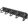 Lanberg 19" cable management brush panel 10 rings - type B 2U | AK-1204-B | Black