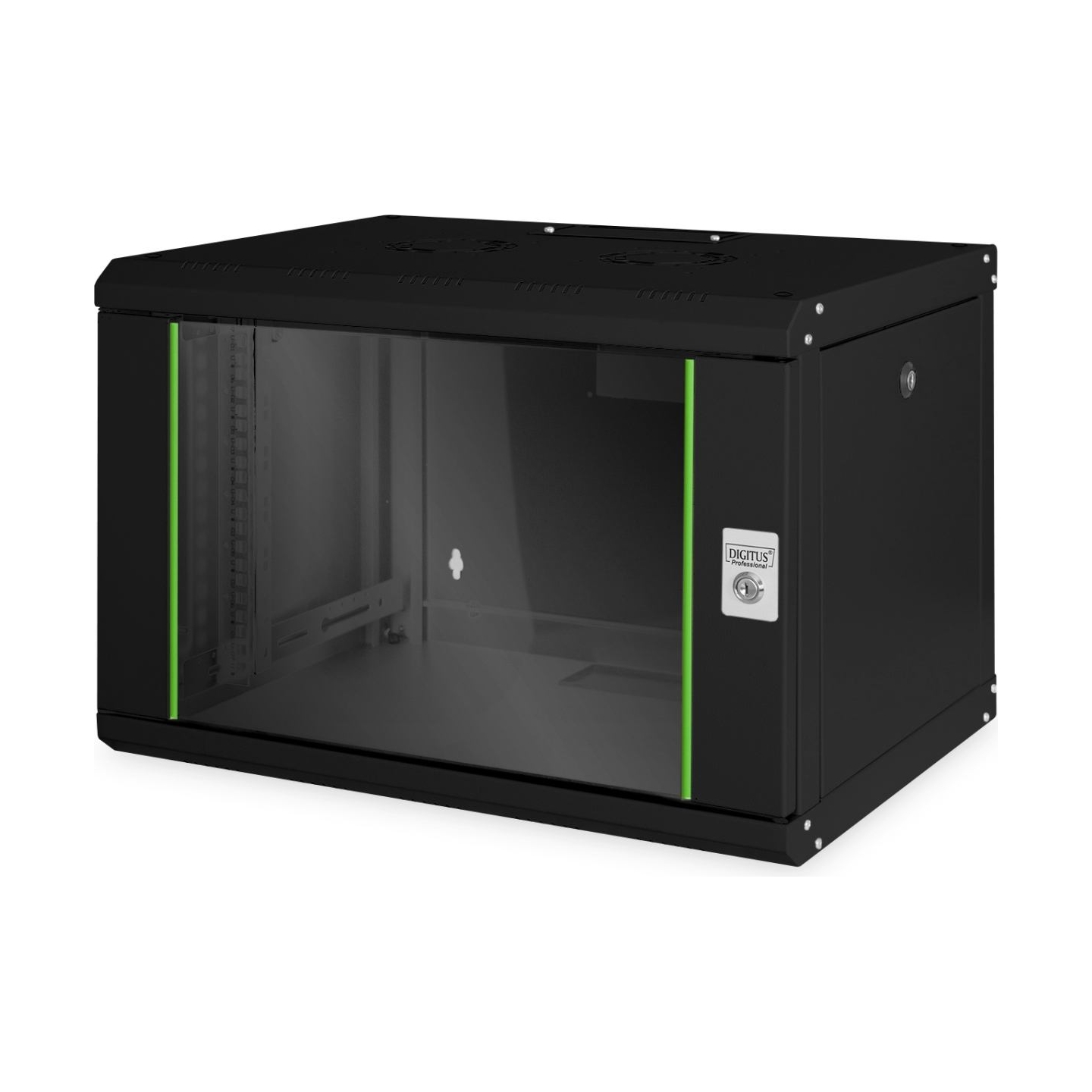 Digitus | Wall Mounting Cabinet | DN-19 07-U-SW | IP protection class: IP20; Front door: Glass door, single opening; Cabinet typ
