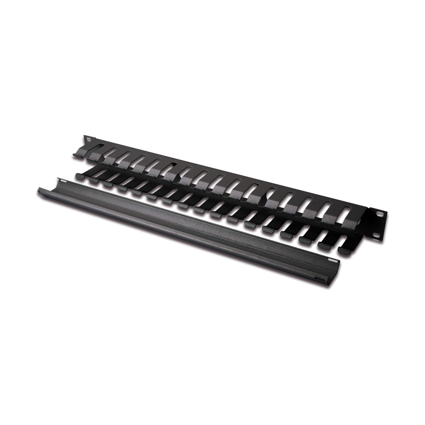 Digitus | 1U cable management cage detachable rear plate | DN-97617 | For installation on the 483 mm (19“) profile rails | Black