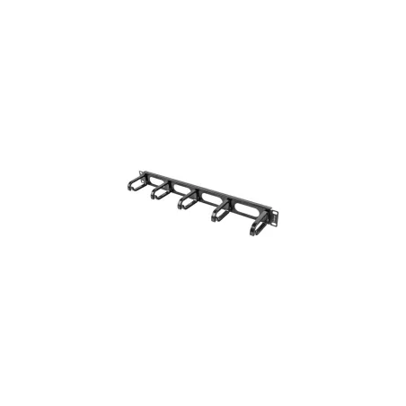 Lanberg 19" cable management panel 5 rings - type B 1U | AK-1205-B | Black