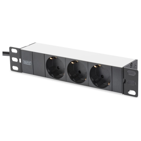 Digitus 10" Network Set, 6U cabinet, shelf, PDU, 8-port switch, CAT 6 patch panel, Grey | Digitus | Network Set | DN-10-SET-1