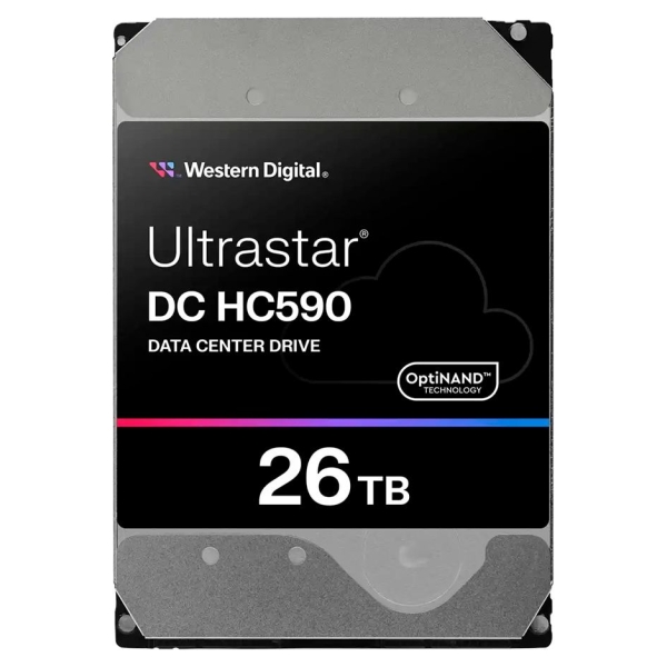 WD HDD Server WD/HGST ULTRASTAR DC HC590 (3.5’’, 26TB, 512MB, 7200RPM, SATA 6Gb/s, 512E SE NP3) SKU: 0F65672