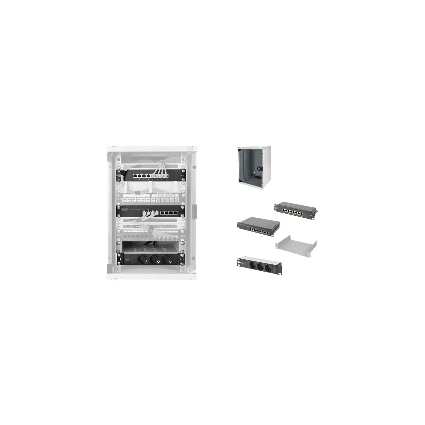 Digitus | Network Set - 254 mm (10") - 9U, 312 x 300 mm | DN-10-SET-2 | Grey